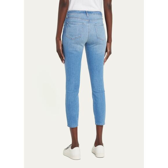 NEW L'AGENCE Margot High Rise Ankle Jeans Blanks Blue Denim Skinny US 25. - Picture 2 of 9